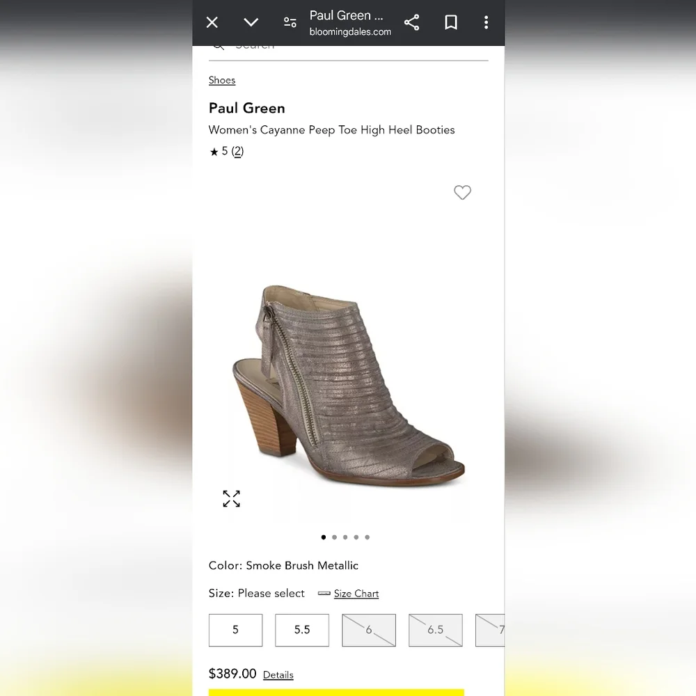 Paul Green | Leather Cayenne Peep Toe Bootie Size 7